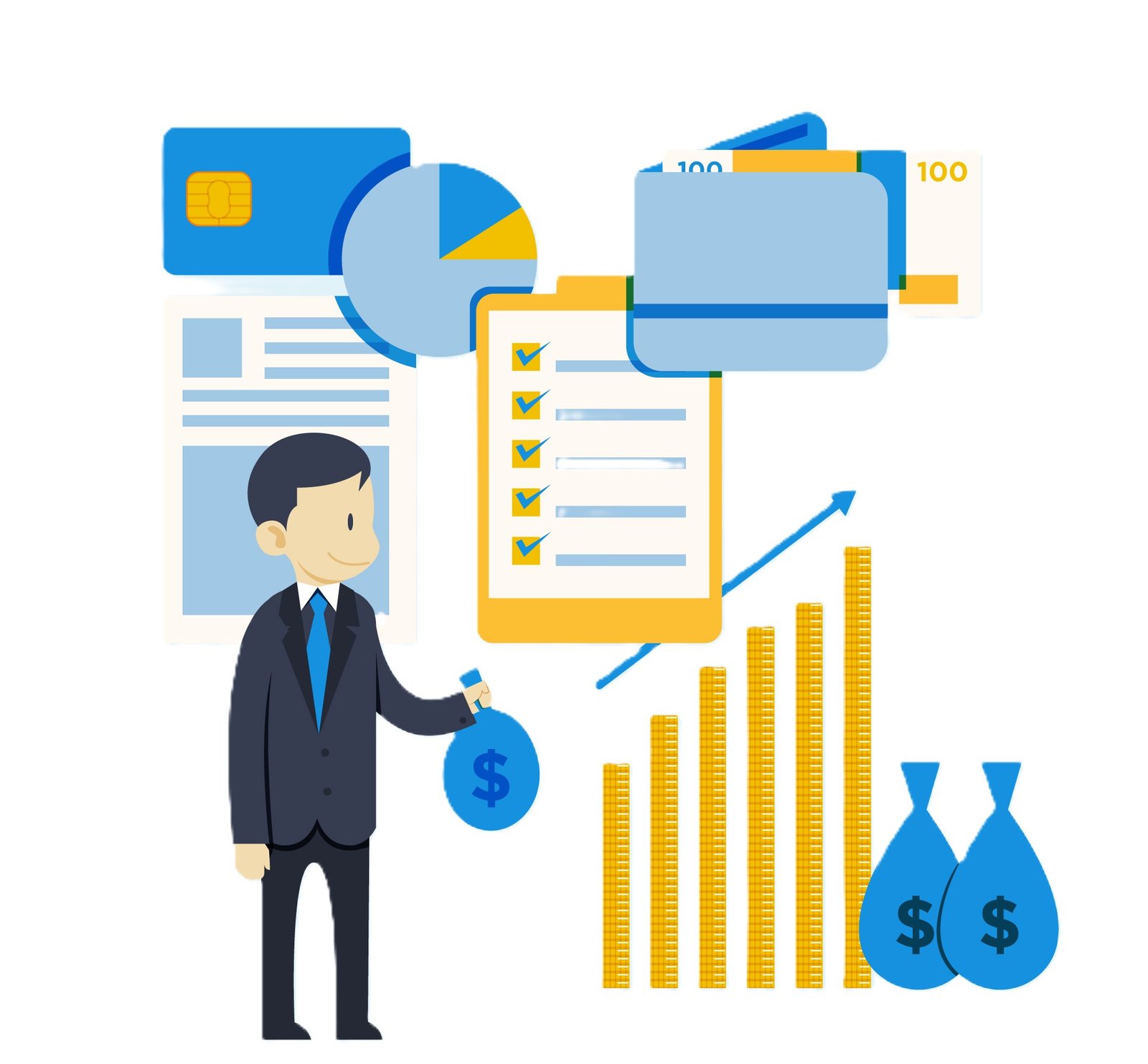 Financial professionals reviewing statements, charts, and performance metrics